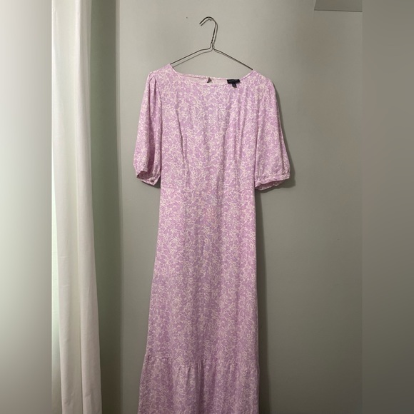 Lilac and white floral midi dress - Picture 1 of 4